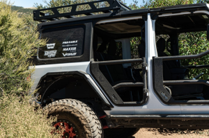 Jeep Wrangler Tube Doors - Rear - Body Armor 4x4 - Two-Stage Powder Coat Heavy Texture Finish - Black - `18-`21